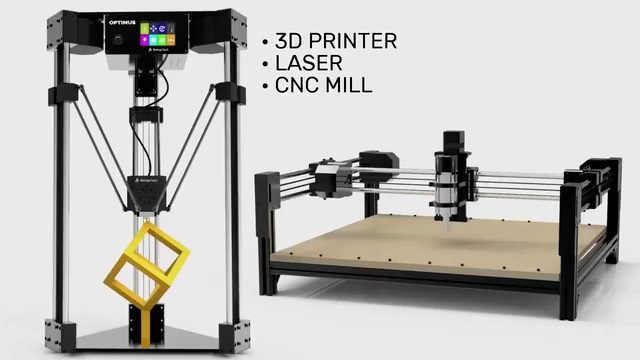 [视频] Optimus -可变形的3D打印机 | 激光切割机 | CNC