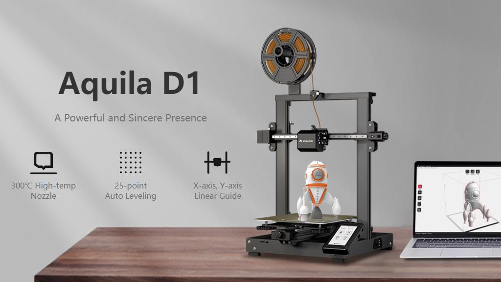 [视频] Voxelab Aquila D1 FDM 3D 打印机