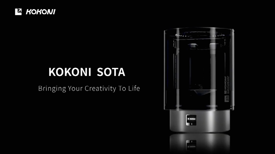 [视频] KOKONI SOTA 人工智能驱动的3D打印革命 倒立打印600mm/s