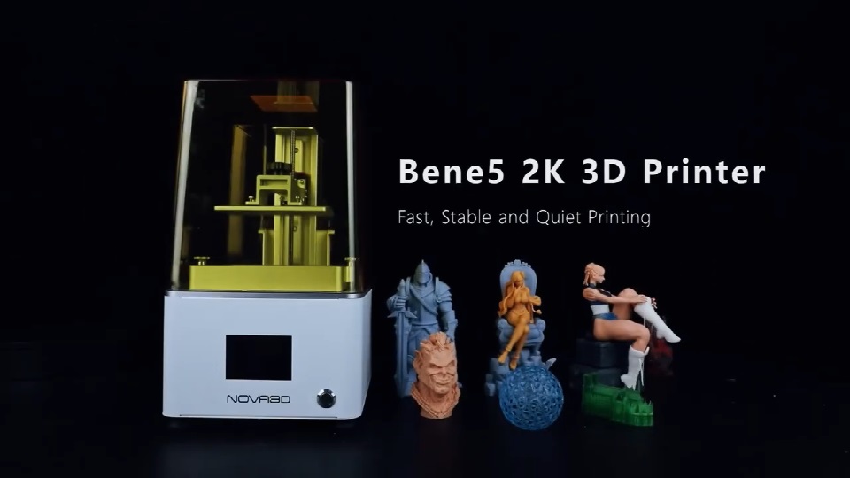 [视频] NOVA3D Bene5 2K 黑白屏LCD光固化3D打印机