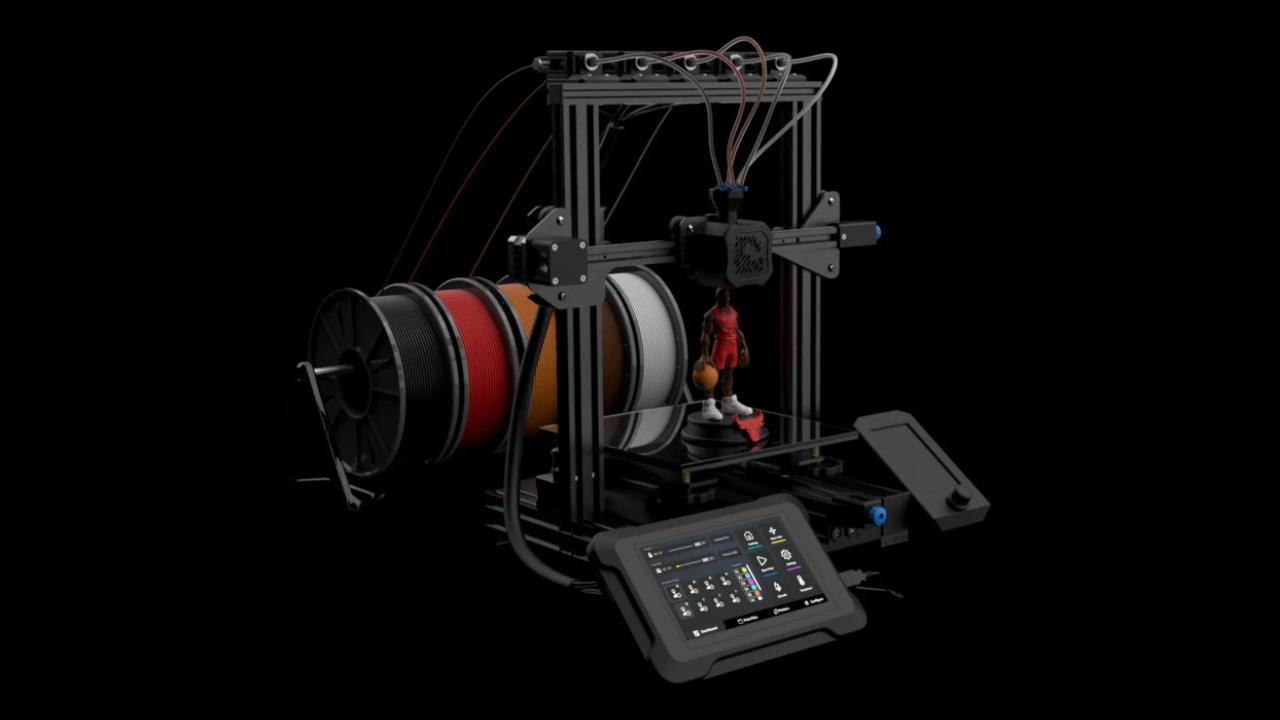 [视频] Co Print 3D ChromaPad 世界上第一个多丝3D打印平板 专为多丝打印而设计