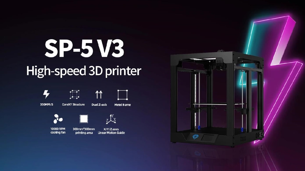 [视频] TwoTrees SP-5 V3 CoreXY 高速3D打印机