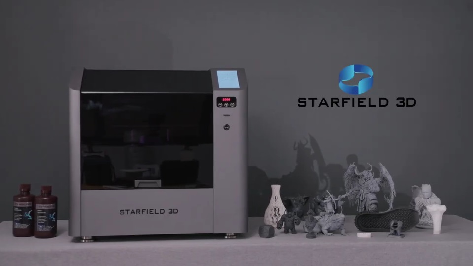 [视频] STARFIELD 3D – 世界上第一台大型打印和后固化一体式SLA 3D打印机