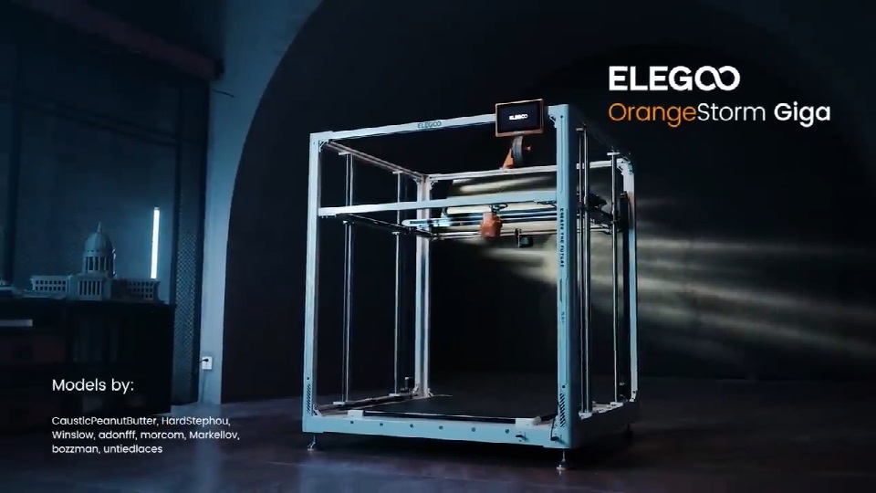 [视频] ELEGOO OrangeStorm Giga：超大容量快速 FDM 3D打印机