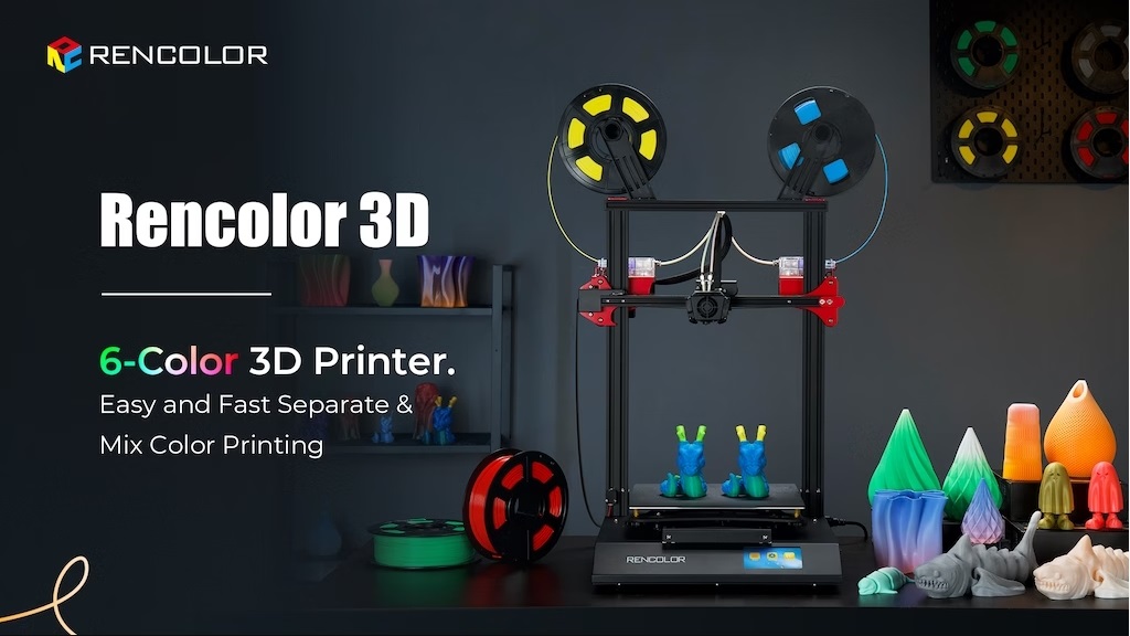 [视频] Rencolor 6色3D打印机 – 简单、快速的分色、渐变和混色打印
